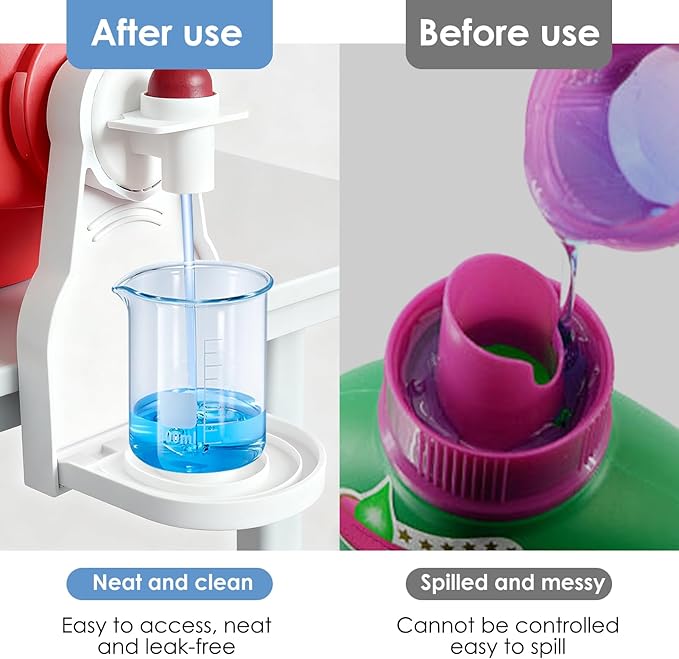 6PCS Laundry Detergent Drip Catcher Set,2 Complete Kits with Detergent Holder,Laundry Drip Catcher,Ball Dispenser for Mess-Free Laundry, Ideal for Home Washing Rooms and Organizers