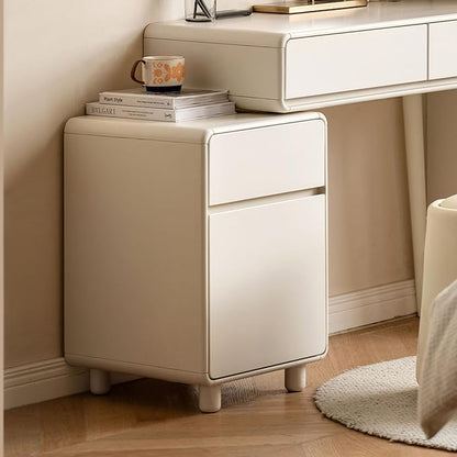 Vadisun Solid Rubber Wood Nightstand with 2 Drawers, Modern Small Wooden Nightstands, Small Bedside Table for Bedroom(16" W x 16" D x 23" H)