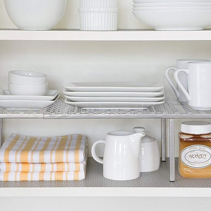 HooTown Refrigerator, Fridge Shelf Liners and Drawer Mats 11.8 Inch Wide x 393.7 Inch Long, Non Adhesive EVA Plastic Washable Waterproof Pads for Kitchen Cabinet, Pantry Closet, Cupboard, Clear