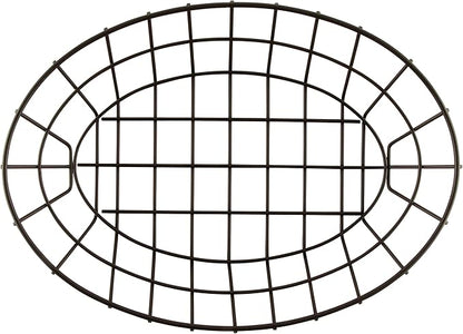 G.E.T. 4-30188 12" x 8.25" Oval Basket, 2" Clipper Mill, Iron Powder Coated