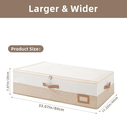 Coorganisers Wedding Dress Storage Box, Large Wedding Dress Preservation Box with 5 Cedar Wood Blocks, 30 Sheets of Acid-Free Tissue Paper, Microfiber Gloves, and Dust-Proof Bag-Beige&Linen Color