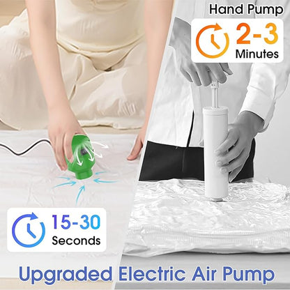 MORECOO Electric Air Pump for Vacuum Storage Bags - Smaller, More Portable, 5000PA Suction Power, 55W Energy Saving, Convenient & Fast Vacuum Bag Pump - Ideal for Travel(Green)