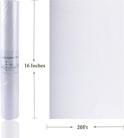 Shelf Drawer Liner for Kitchen Cabinet 16 Inch Wide X 20 Ft Non-Adhesive Waterproof Oil-Proof Shelf Mat for Shelves Non-Slip Cupboard Liners for Cabinets, Drawers, Refrigerator, Pantry, Bedroom