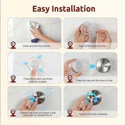 4 Packs Suction Cup Hooks for Shower, Heavy-Duty Wreath Hangers for Front Door, No Drill Glass Door Shower Suction Hooks No Damage for Walls Bathroom Kitchen Window Mirror Tile Towel Coat Robe Loofah