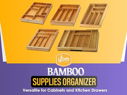 YBM Home 337v Drawer Organizer, 9 Compartments, Brown