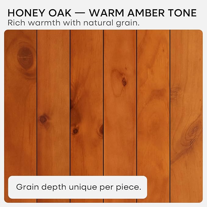 Homeforia 24inch Oak Floating Shelf for Wall, High End Solid Real Wood 24 inches Long Floating Shelves for Bathroom, Honey Oak Wooden Floating Shelves, Heavy Duty Bracket, 24 X 6.5 X 1.75 in, Set of 4