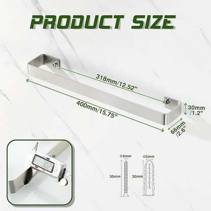 Alise Hand Towel Holder Towel Bar for Bathroom Wall Mount,16 in SUS304 Stainless Steel Towel Rack for Bathroom and Lavatory,Kitchen,Bath Towel Hanger Towel Rail,Brushed Nickel