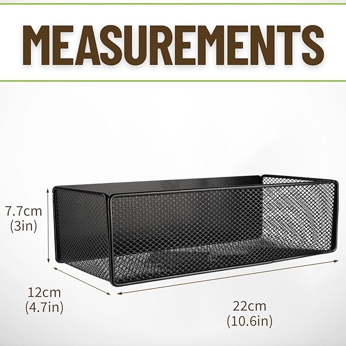 2 Pack Magnetic Shelf for Washing Machine, Laundry Room Organization and Storage accessories, Magnetic Spice Racks for Refrigerator ,Metal Storage Baskets for Laundry ,Kitchen,Room Shelves(Black)