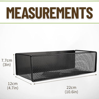2 Pack Magnetic Shelf for Washing Machine, Laundry Room Organization and Storage accessories, Magnetic Spice Racks for Refrigerator ,Metal Storage Baskets for Laundry ,Kitchen,Room Shelves(Black)