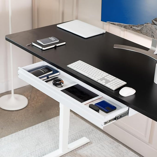 VIVO Large 33 inch Under Desk Slide Out Storage Drawer Organizer, White, DESK-DR33-W