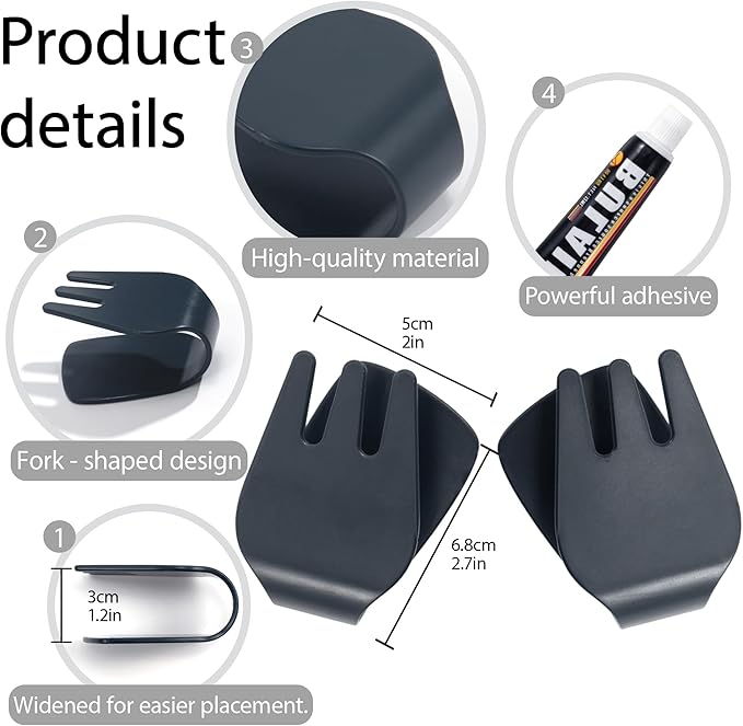 Li&Zhao Pot Lid Organizer for Cabinet Door - 5 Pairs of Lid Organizers Inside Cabinet Pot and Pan Organizer Door Wall Mount Pot Lid Holder Pot Cover Holder Rack for Kitchen Cupboard(Black)