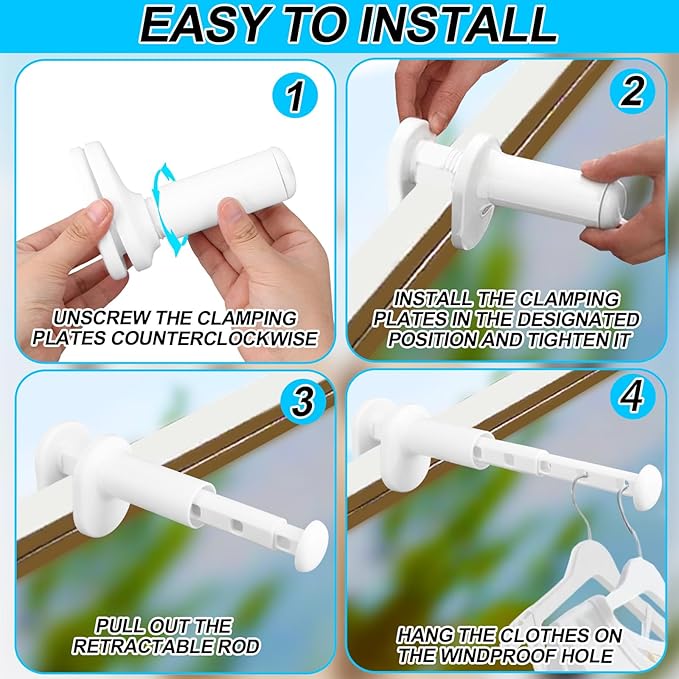 Travel Drying Rack for Clothes, Small Over The Door Airer Travel Clothing Hanger Mini Portable Hanging Rack with Retractable Rod for RV Dorm Hotel Laundry Apartment Doors Window Frames