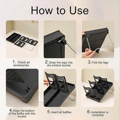 Coffee Cup Holder, Disposable Cup Holder, Plastic Cup Holder 3 Slot, Suitable for Countertop Coffee Station, Bar, Restaurant, Breakroom Home