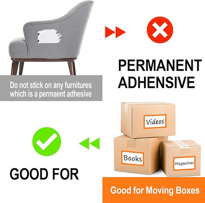 6 x 4 inch Large Moving Labels for Boxes, Blank Moving Boxes Labels Stickers, 160pcs 8 Color Coded Moving Stickers Packing Labels Stickers for Home Organization Projects, Kitchen, Storage Bins, Orange