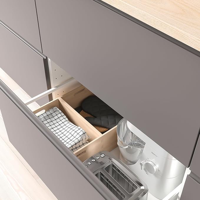 Bamboo Storage Box – Organizer Bin for Kitchen Utensils, Spice Jars, Bathroom Accessories, or Drawer Organization, Durable Natural Bamboo with Stackable Design (12 ½x9 ½x6) (Light bamboo)