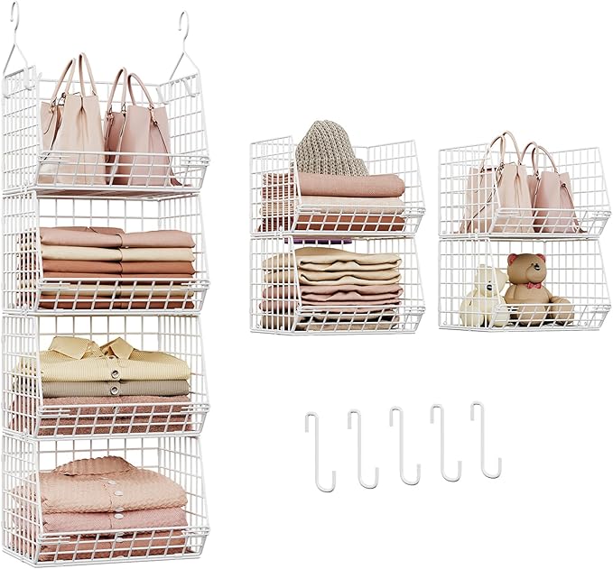 X-cosrack 4 Tier Closet Hanging Organizer