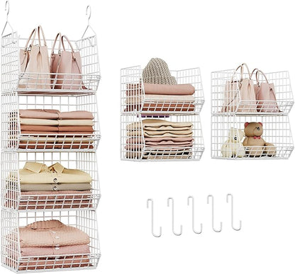 X-cosrack 4 Tier Closet Hanging Organizer