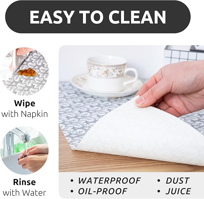 RAY STAR 12X120 Inch Shelf Liner for Kitchen Cabinets, Non-Adhesive Cabinet Liner Washable, PVC Drawer Liner for Dresser Non-Slip Bathroom (Black Floral)(8 Roll)