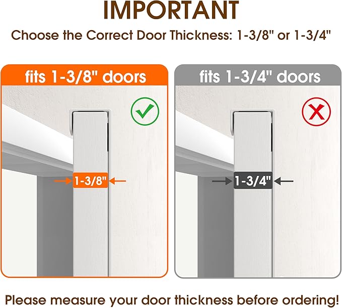 KitchLife Over The Door Hooks Hanger with 15.75 inches Extended Arms, Fit for 1-3/8" Doors, J40U, Thickened Bathroom Towel Rack Organization, 1 Pack Double-Hook, Glossy White