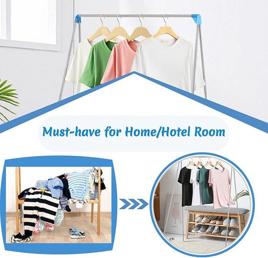 Lmaray Portable Garment Rack, Compact Folding Clothes Drying Rack, Mini Clothing Rack for Travel, Camping, RV, Dance Costume, Laundry Indoor, Outdoor (Regular)