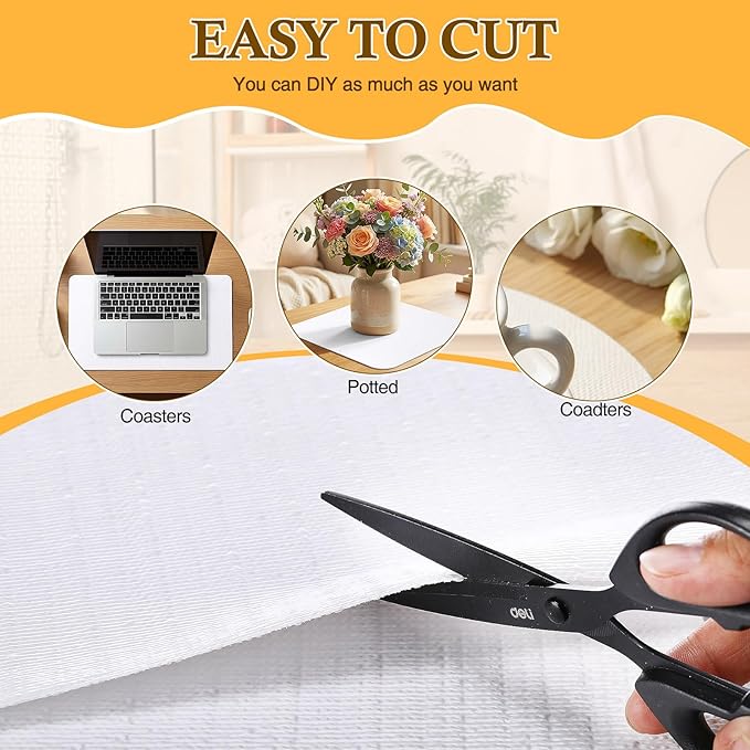 Tinideya 6 Rolls Shelf Liner for Kitchen Cabinet, Non Adhesive Non Slip Shelf Paper Waterproof Washable Easy to Cut Drawer Mat for Kitchens Cupboard Shelve Bathroom Protector Liner(12 Inx20 ft)