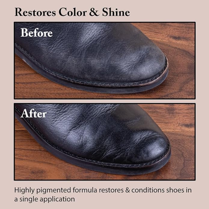 FootFitter Shoe Polish Cream with Carnauba Wax, Restores Leather, Adds Shine & Color to Boots & Shoes (Made in USA) Two Pack