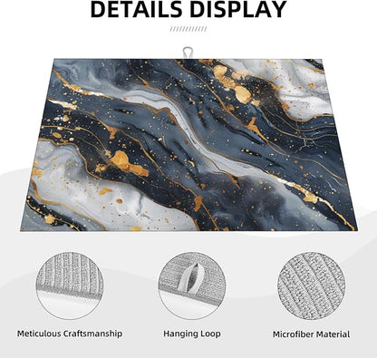 Absorbent Dish Drying Mat For Kitchen Counter, Blue Marble Microfiber Dish Drying Pad, Kitchen Gadgets For Easy Clean Multi-Use
