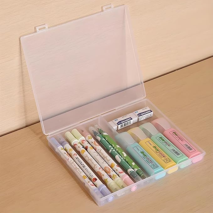 Large Bead Storage Box - 48 Grids Clear Organizer, 3 Pack,Portable for Jewelry,Diamonds,Hardware,Craft Accessories Grid Plastic Box,Oil Painting Color Palette,Ring Earring Storage Box