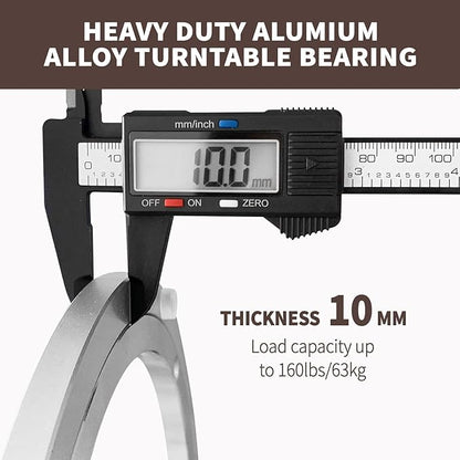 Lazy Susan Hardware Silent Non-Slip Turntable Aluminium Turntable Bearing 16 inch for Round Dining Table TV Rotating Table