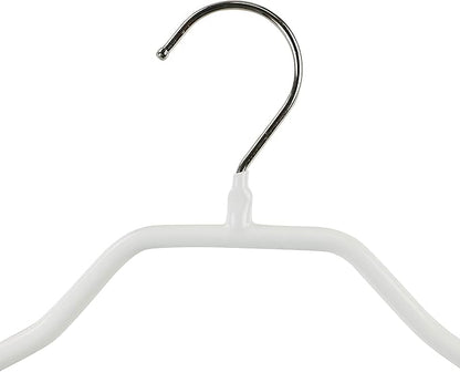Mawa by Reston Lloyd BodyForm Series Non-Slip Space-Saving Clothes Hanger for Jackets, Suits and Coats, 16-1/2", Style 42/L, White, Set of 2