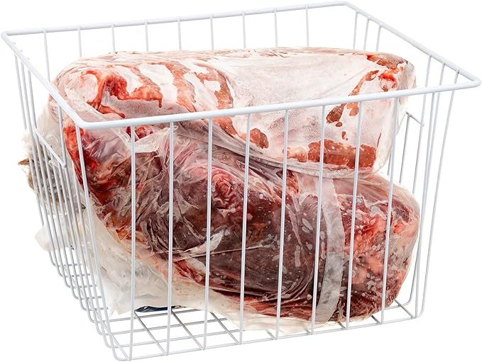 Freezer Baskets Organizer, Refrigerator Metal Wire Storage Basket Bins, Wire Basket Freezer Storage Organizetion for Kitchen, Pantry Organizer Bins - Set of 3