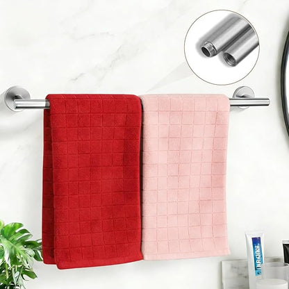5Pcs Brushed Nickel Bathroom Hardware Towel Bar Accessories Set 23.6 Inch SUS304 Stainless Steel Bath Towel Racks with Toilet Paper Holder Shelf for Bathroom Kitchen Wall Mounted, Middle Removable