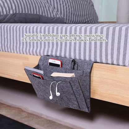 Luxurious Grey Armrest Organizer, Caddy for Sofa, Couch, Chair Armrest, Remote Control, Cell Phone, Book, Magazine, Glasses, Snacks