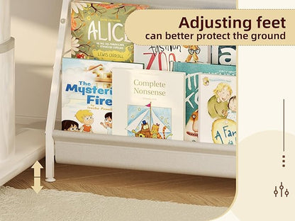 4-Tier Kids Bookshelf, Book Shelf for Kids Rooms,Book Rack for Kid with Four Deep Pockets,Nursery Bookshelves for Kid' Playroom, Toddler Bookshelf as a Children's Gift