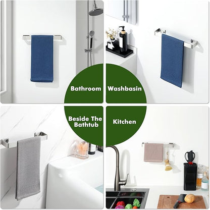 Alise Hand Towel Holder Towel Bar for Bathroom Wall Mount,SUS304 Stainless Steel Towel Rack for Bathroom and Lavatory,Kitchen,12'' Bath Towel Hanger Towel Rail,Brushed Nickel
