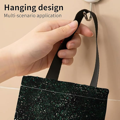 Plastic Bag Holder, Wall Mount Grocery Bag Organizer, Funny Hanging Trash Bag Storage Dispenser for Home Kitchen Cute Blue Butterfly