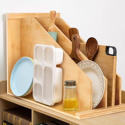 Brvclon Upgraded Tray Dividers for Cabinets,15in Hx22in Dx12in W, Kitchen Cabinet Tray Divider for Pans, Lids, Pot And Pan, Cookie Sheet. with 3 Dividers,Keeping The Kitchen Organized (1)