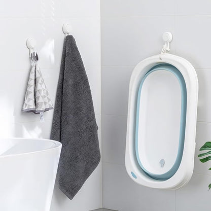 TAILI 4 Pack Powerful Suction Cup Shower Hooks for Towel, Loofah, 360° Rotatable Damage-free Hanging Versatile Wall Hooks for Inside Bathroom, Decoration, Removable Suction Holders, Easy to Use, White