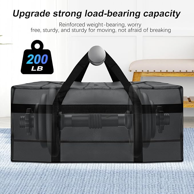 12Pack Extra Large Heavy Duty Moving Bags with Zippers & Reinforced Handles Heavy-Duty Storage Totes – Moving Boxes for Clothes, College Supplies, and Moving – Waterproof & Foldable (Extra Large)
