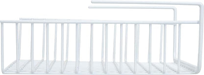 Organize It All Under Shelf Hanging Basket White Wire Rack | Dimensions : 13.5 x 12.5 x 5.13 inches | Great for Kitchen | Kitchen Storage | White