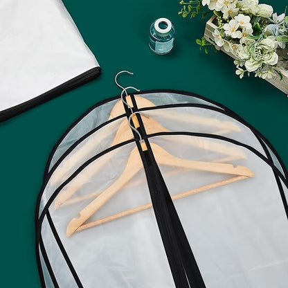 Amylove 20 Pcs 72/60/40 Inch Clear Garment Bags for Hanging Clothes, Dress, Gown, Coat & Suit Storage Bags with Zipper - Dustproof Cover for Closet Clothes Storage Travel(24 x 72 Inch)