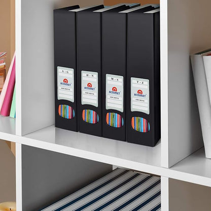 Acrimet Magazine File Holder – Vertical Rack for Documents, Folders and Mail, Durable Plastic Desk Organizer for Office & Home, Black (2 Pack)