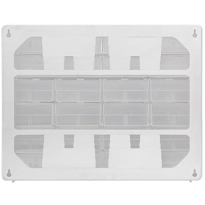Akro-Mils 24-Drawer Plastic Drawer Storage Cabinet for Garage Organization, Bead Organizer, Building Bricks Storage, Teacher Toolbox, Makeup Organizer, 20" W x 6" D x 16" H, 10124 White