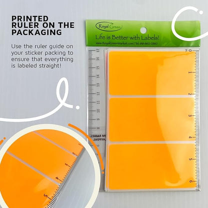 Royal Green Rectangular Stickers Color-Coding Labels for Organizing, Moving, and Storage Boxes 4" x 2" Stickers to Write On Name Tags, 300-Pack (Forest Green)