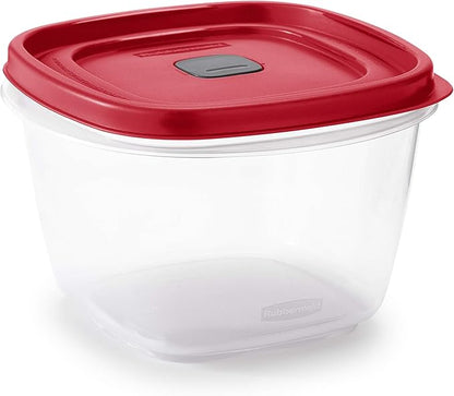Rubbermaid Easy Find Vented Lid Food Storage Containers 7-Cup Red