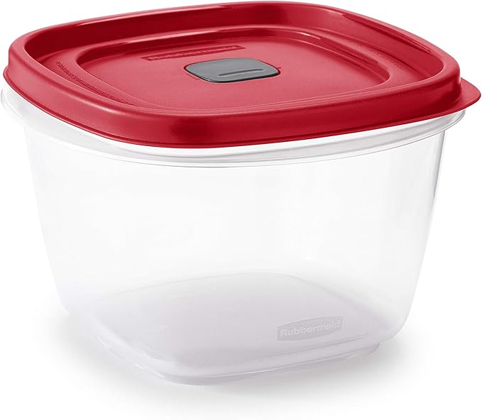 Rubbermaid Easy Find Lids Food Storage Container, 7-Cup | Racer Red | Pack of 2