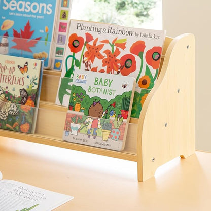 Guidecraft Tabletop Book Display: Book Shelf Display Rack for Kids Room