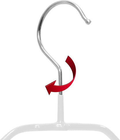 Mawa by Reston Lloyd BodyForm Series Non-Slip Space-Saving Clothes Hanger for Jackets, Suits and Coats, 16-1/2", Style 42/L, Silver, Set of 2