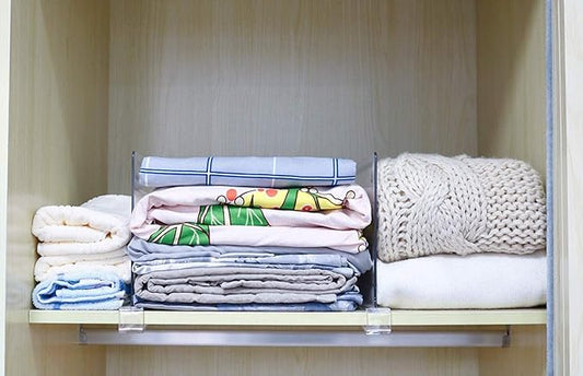CY craft Shelf Dividers for Closets, 8PCS Clear Acrylic Shelf Divider for Wood Shelves and Clothes Organizer/Purses Separators Perfect for Kitchen Cabinets and Bedroom Organizer
