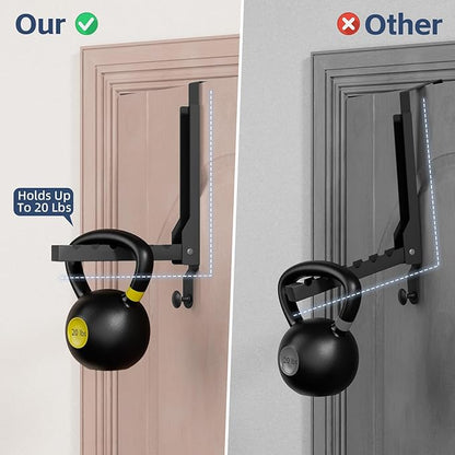 WLCSNG 4 Pack Over The Door Hanger Foldable Over The Door Hooks，Rust-Resistant Overdoor Hanger Hook for Laundry (Clothes Drying Rack)&Bathroom (Towel Rack) Small Portable, Black